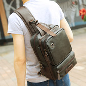 Csendes férfi ökobőr hátizsák egy fogantyúval, három színben