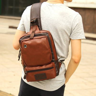 Csendes férfi ökobőr hátizsák egy fogantyúval, három színben