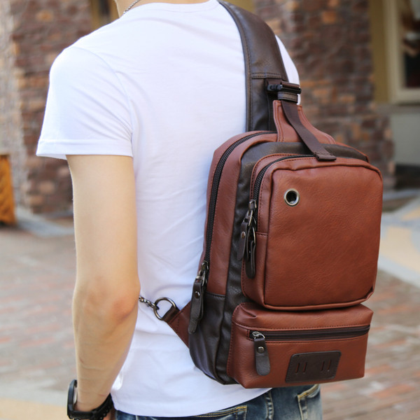 Csendes férfi ökobőr hátizsák egy fogantyúval, három színben