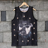 Модерен мъжки потник с щампа на животно