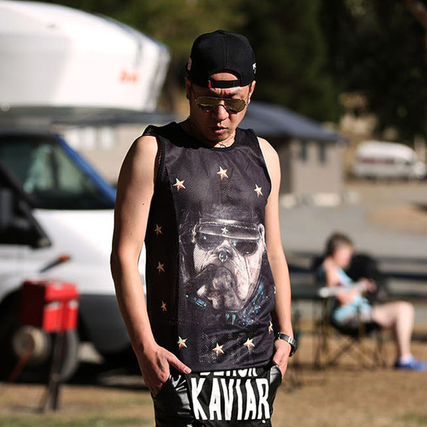 Модерен мъжки потник с щампа на животно