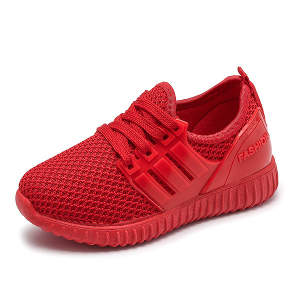 Περιστασιακά πάνινα παπούτσια για κορίτσια και αγόρια σε κόκκινο και μαύρο χρώμα