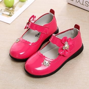 Детски обувки за момичета в розов, червен и черен цвят
