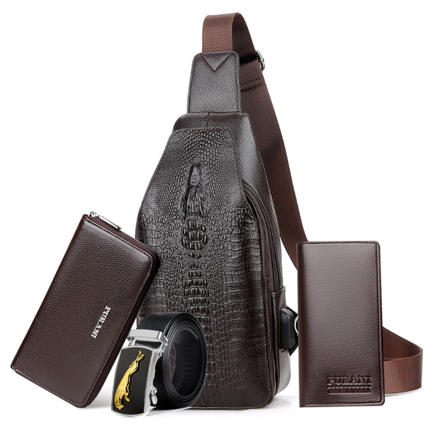 Ανδρικό σακίδιο  από οικολογικό δέρμα σε δύο χρώματα