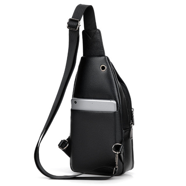 Ανδρικό σακίδιο  από οικολογικό δέρμα σε δύο χρώματα