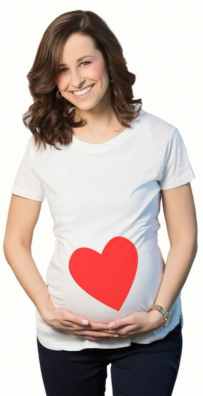 Tricou in mai multe culori pentru gravide cu inscriptie si imprimeu