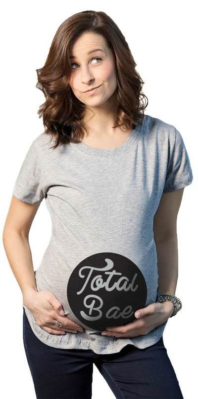 Tricou in mai multe culori pentru gravide cu inscriptie si imprimeu