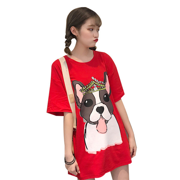 Tricou dama vara pentru gravide model larg in doua culori cu imprimeu