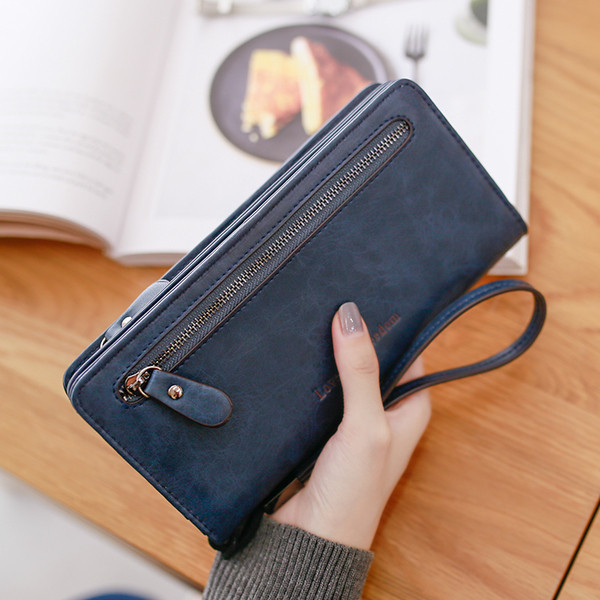 Portofel lung de dama cu fermoare in diferite culori