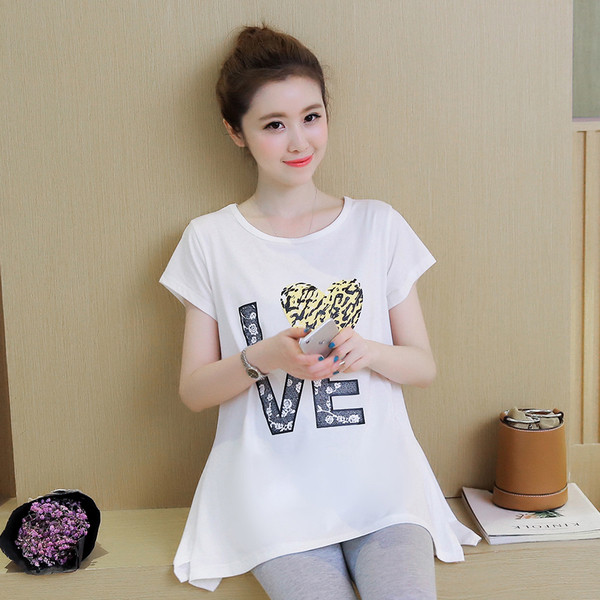 Tricou de zi cu zi pentru gravide in mai multe culori cu inscriptie