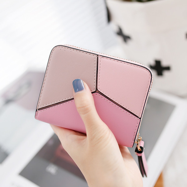 O poseta mica de dama din imitatie de piele cu fermoar in trei culori