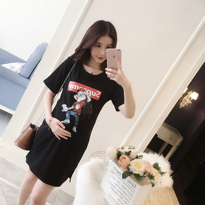 Rochie de dama de vara pentru gravide in mai multe culori cu imprimeu