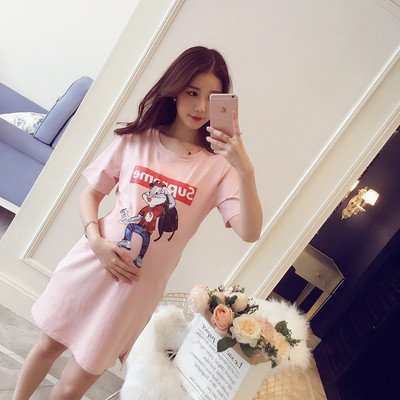 Rochie de dama de vara pentru gravide in mai multe culori cu imprimeu