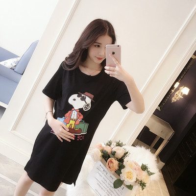 Rochie de dama de vara pentru gravide in mai multe culori cu imprimeu