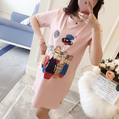 Rochie de dama de vara pentru gravide in mai multe culori cu imprimeu