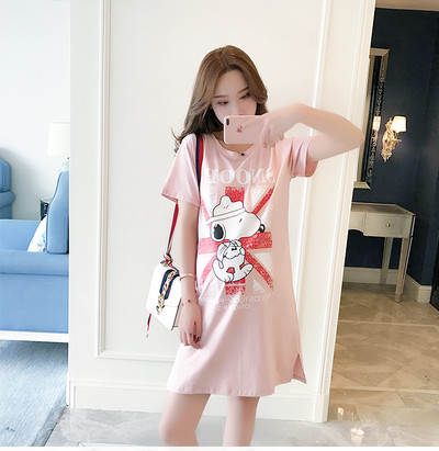 Rochie de dama de vara pentru gravide in mai multe culori cu imprimeu