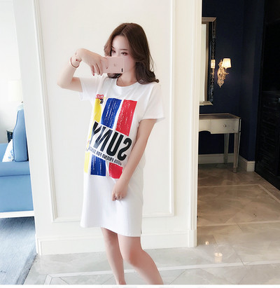 Rochie de dama de vara pentru gravide in mai multe culori cu imprimeu