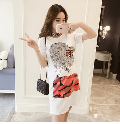 Rochie de dama de vara pentru gravide in mai multe culori cu imprimeu