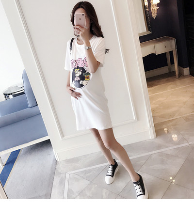 Rochie de dama de vara pentru gravide in mai multe culori cu imprimeu