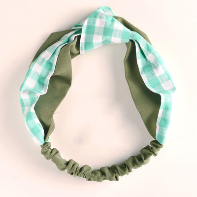 Bandă de păr pentru femei în trei culori în carouri