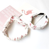 Accesoriu de par in doua modele, alb-negru cu imprimeu