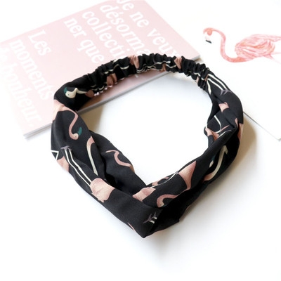 Accesoriu de par in doua modele, alb-negru cu imprimeu