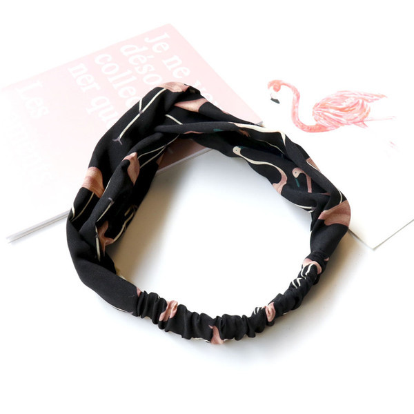 Accesoriu de par in doua modele, alb-negru cu imprimeu