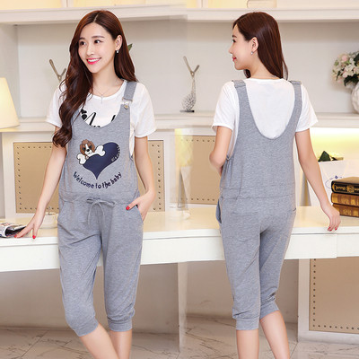 Γυναικεία σαλοπέτα για έγκυες γυναίκες μήκους 7/8 σε διάφορα χρώματα με εκτύπωση