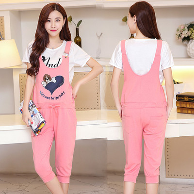 Γυναικεία σαλοπέτα για έγκυες γυναίκες μήκους 7/8 σε διάφορα χρώματα με εκτύπωση