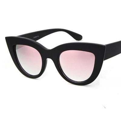 Ochelari moderni de damă în negru cu formă de ochi de pisică