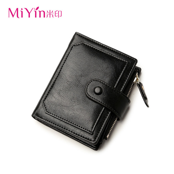 Portofel de dama din piele ecologica cu compartiment pentru monede in trei culori