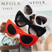 Ochelari de damă non-standard cu rame largi în roșu, roșu și alb