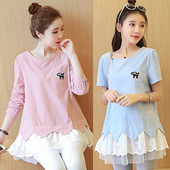 Cămașă de damă pentru gravide în două modele cu mâneci scurte și lungi