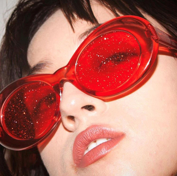 Ochelari eleganti de dama cu particule stralucitoare in diferite culori