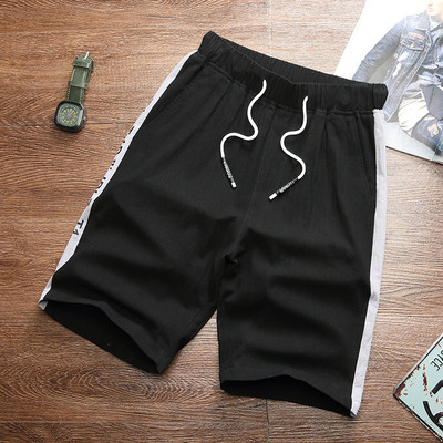 Sport - pantaloni scurți casual pentru bărbați cu margini colorate cu inscripție în mai multe culori