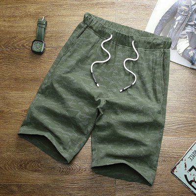 Sport - pantaloni scurți casual pentru bărbați cu margini colorate cu inscripție în mai multe culori