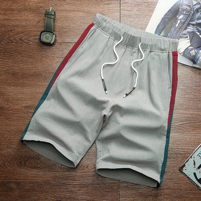 Sport - pantaloni scurți casual pentru bărbați cu margini colorate cu inscripție în mai multe culori