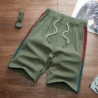 Sport - pantaloni scurți casual pentru bărbați cu margini colorate cu inscripție în mai multe culori