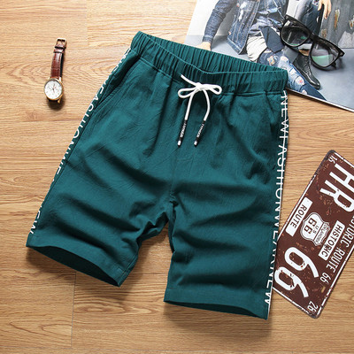 Sport - pantaloni scurți casual pentru bărbați cu margini colorate cu inscripție în mai multe culori