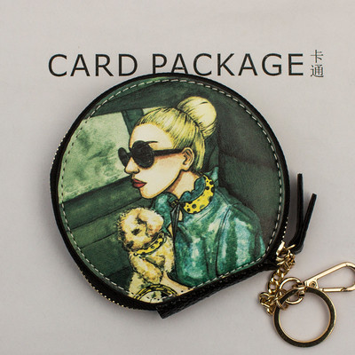 O poșetă mică de femei cu diverse desene animate