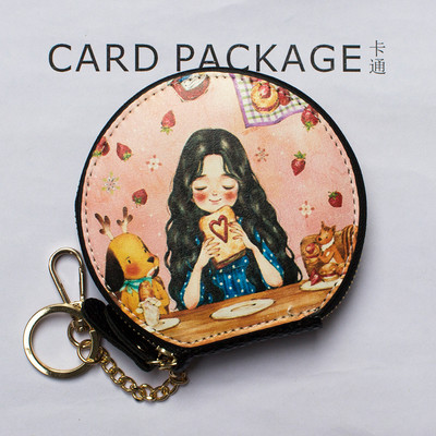 O poșetă mică de femei cu diverse desene animate