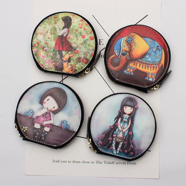 O poșetă mică de femei cu diverse desene animate