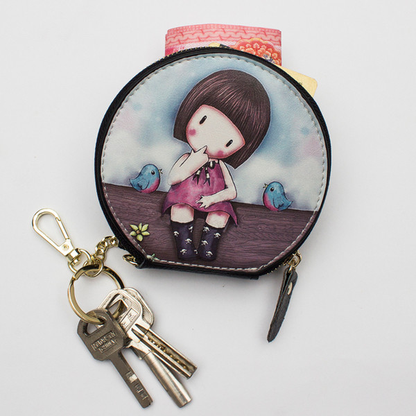 O poșetă mică de femei cu diverse desene animate