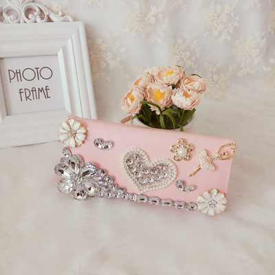 Portofel de dama cu pietre decorative in mai multe culori