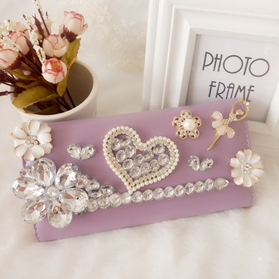 Portofel de dama cu pietre decorative in mai multe culori