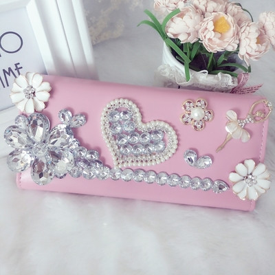 Portofel de dama cu pietre decorative in mai multe culori