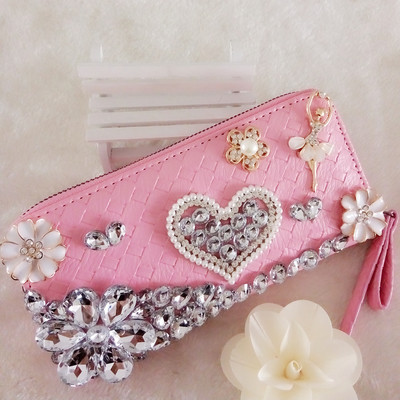 Portofel de dama cu pietre decorative in mai multe culori