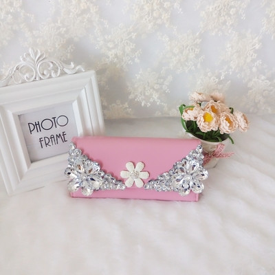 Portofel de dama cu pietre decorative in mai multe culori