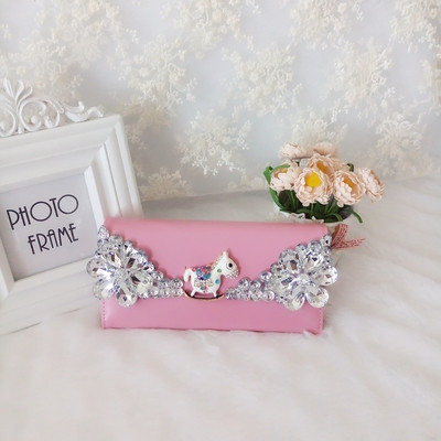 Portofel de dama cu pietre decorative in mai multe culori