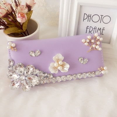 Portofel de dama cu pietre decorative in mai multe culori